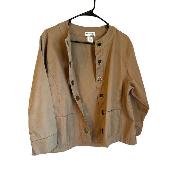 Vintage Y2K 90’s Allison Lane O Ring accent open front blazer with pockets sz M - Picture 5 of 7